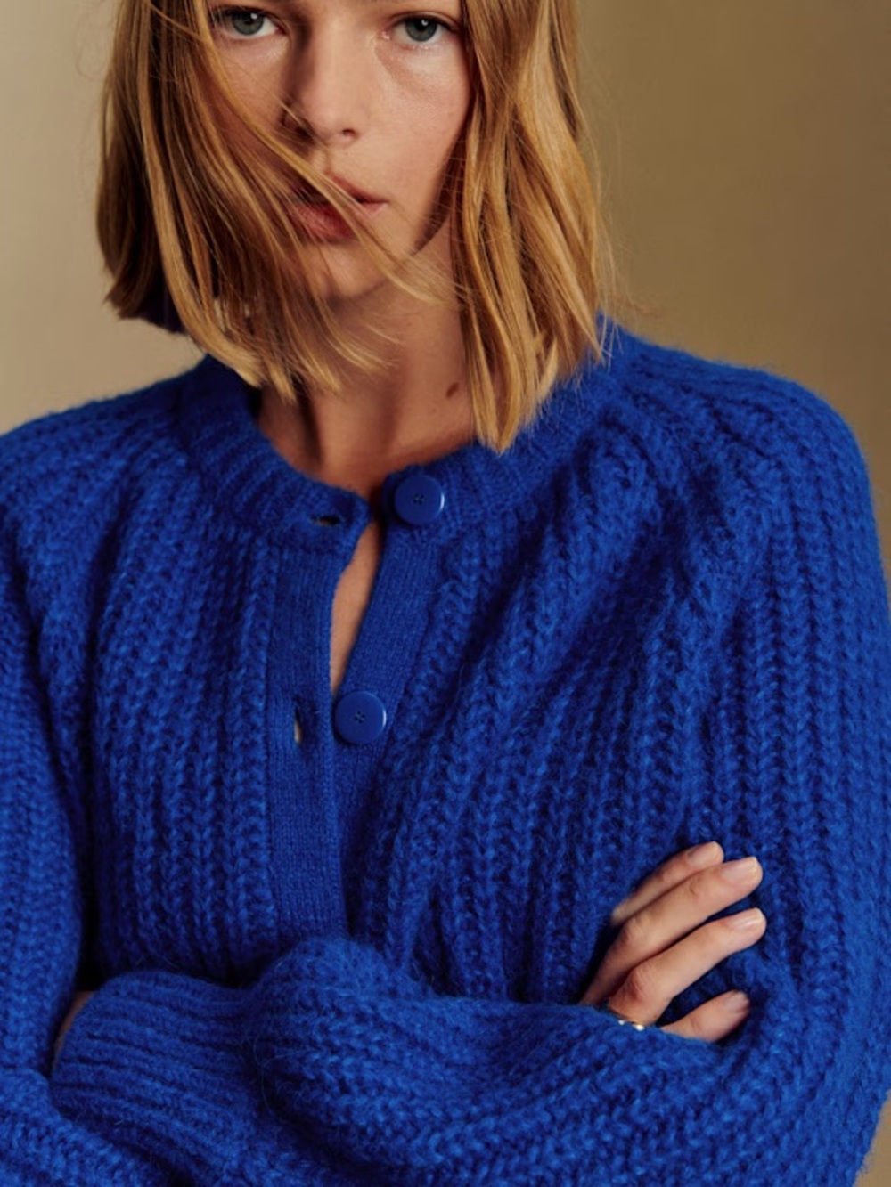 EUC Sézane Emile Cardigan in Cobalt Blue Size S - Picture 3 of 7